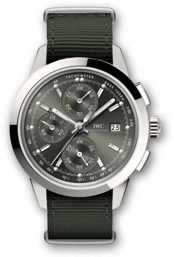 IWC Ingenieur Chronograph Custom Stainless Steel / Green-Rhodium / NATO IW3808-BS (IW3808BS)